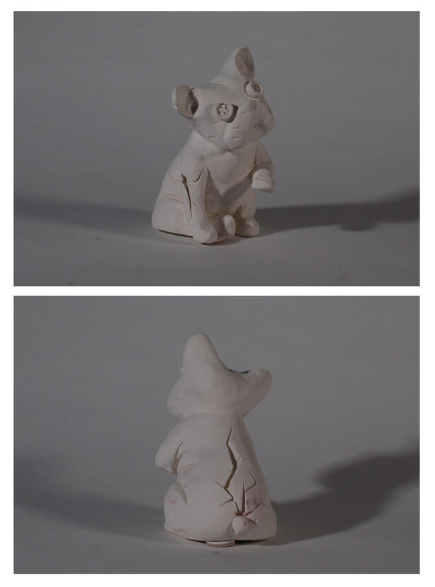 Emma Tourigny, crack baby, 2023, argile, 15x9x13cm